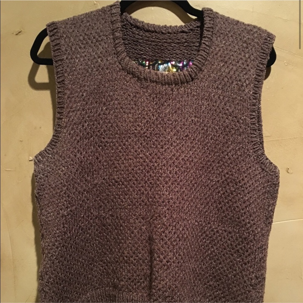Shiny Mauve Purple Gilet / Sweater Vest /